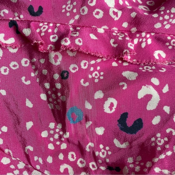 Tanya Taylor Luciana Printed V-Neck Short-Sleeve Dress 30610 - Picture 8 of 11